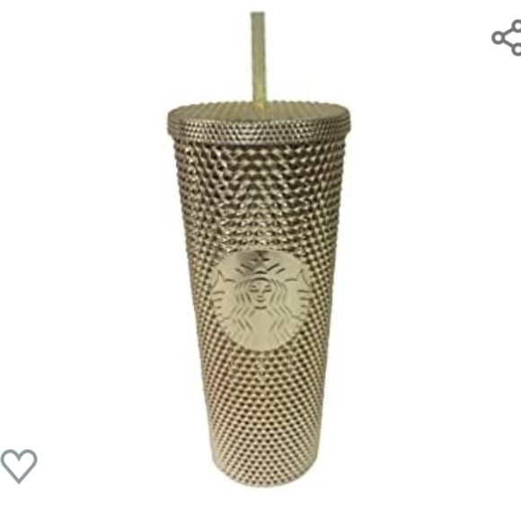 New Starbucks Holiday Winter 2022 Gold Sangria Bling Studded Cold Cup Tumbler - Picture 8 of 10